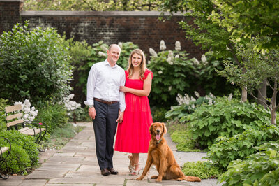 pittsburgh classic traditional engagement photos with dog