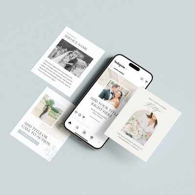 social media templates for wedding photographers and planners