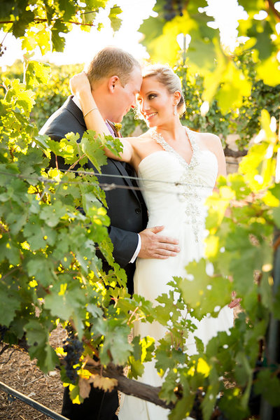 Incredible night photography with a couple in rain at a winery taken by ABM Photography