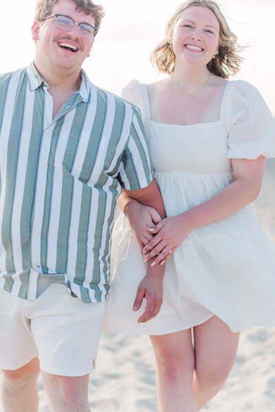 Golden hour portraits of an engagement session in Wilmington.
