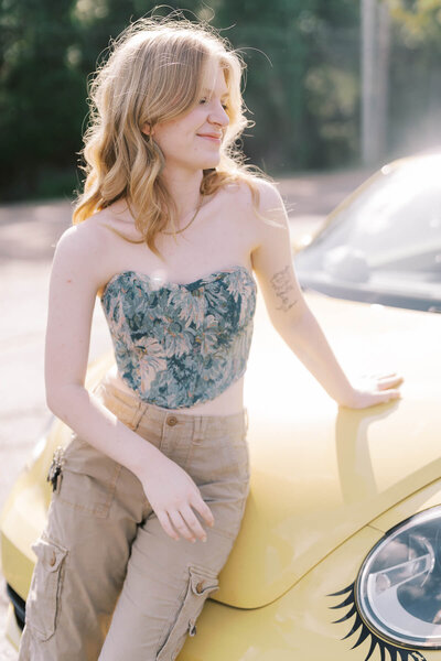 Grapevine Tx Senor featuring her car | Grapevine Senior Luxury Photographer