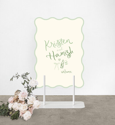 Big Love wave A1 Sign in peach and tangerine by State of Elliott