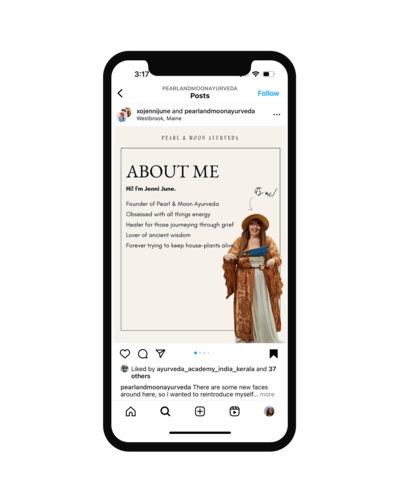 Instagram Template Testimonial from Ayurveda Practitioner