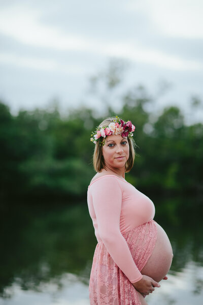 hollywood-florida-pregnancy-session-pink-gown-couple-77