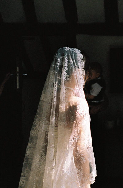 35mm bridal portrait in Buckinghamshire