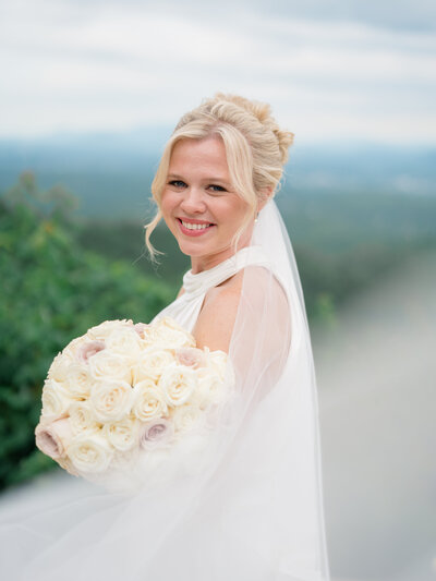 Wedding ceremony overlooking the mountains at The Trillium in Tennessee