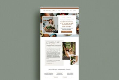 Semi custom website design for functional medicine provider