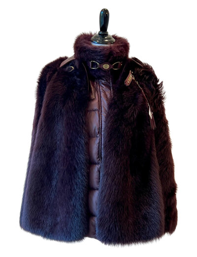 Ralph Lauren Cape With Leather Collar