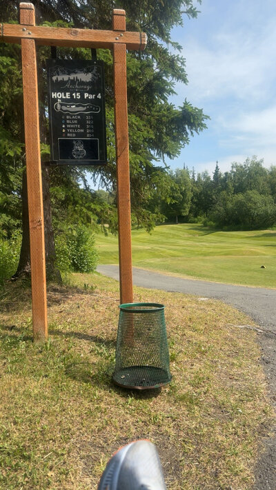 A view of a golf course in alaska