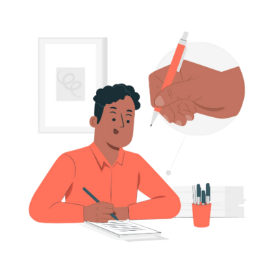 Digital coaching session illustration for physician assistant exam prep