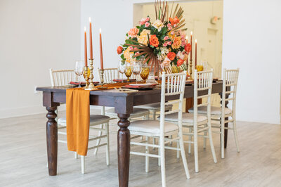 Beautiful Table arrangement at Annapolis wedding reception venues by Get The Look Weddings and Events LLC