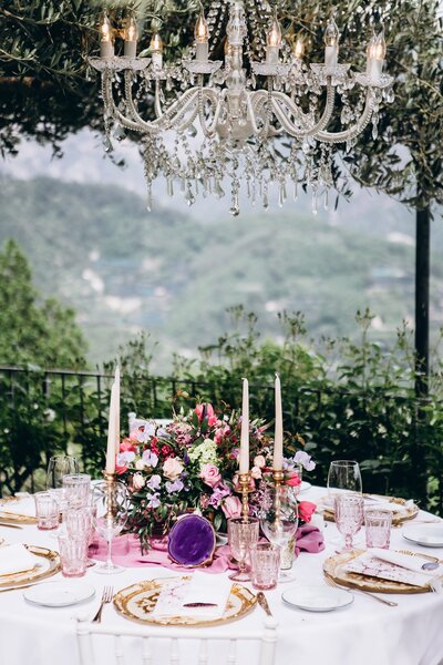 Purple wedding outdoor