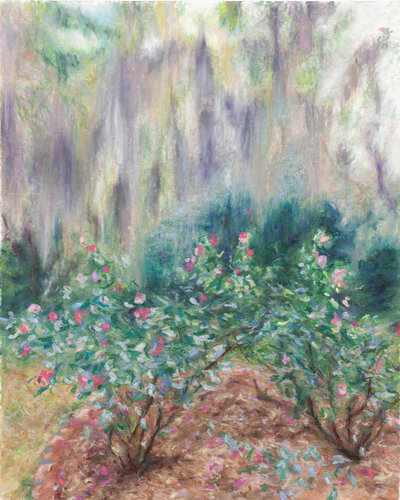 A Garden in Savannah Original Painting-2