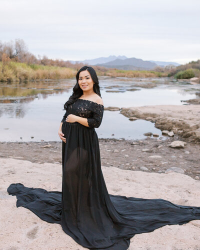 long black dress maternity-2
