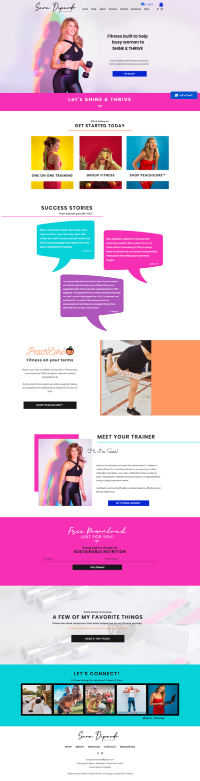 fitness trainer website