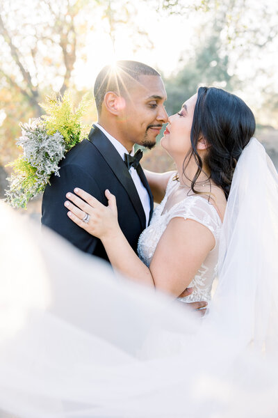 Emotional newlywed portraits with film-inspired tones | Fresno elopement photographer