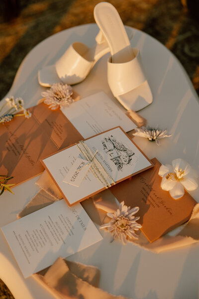 wedding details at a desert elopement in st louis