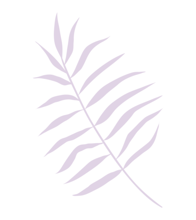 Leaf graphic in a cream color