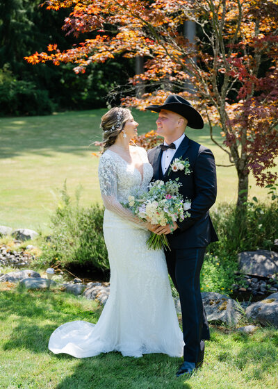 garden wedding at natures connection Arlington Washington summer