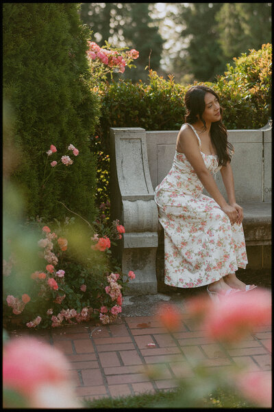 senior portrait at golden hour