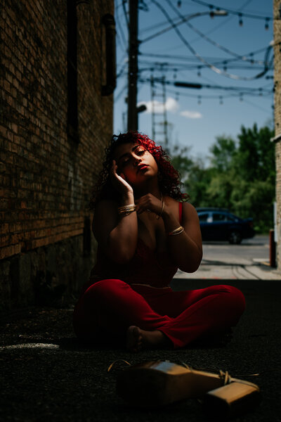 Lansing, Michigan Senior Session creative urban style in Old Town