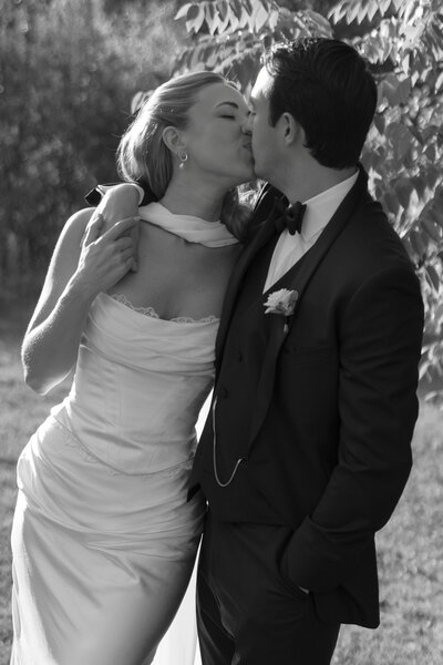 Editorial romantic wedding photo of multicultural couple at The Pearle Hotel in Burlington Ontario by Cacie Carroll Photography, luxury editorial wedding photographer