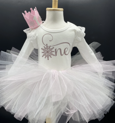 Winter Wonderland One birthday tutu, white tutu