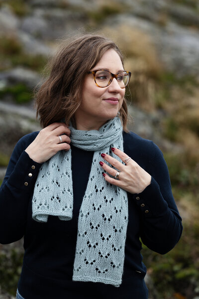 Morning Light scarf knitting pattern
