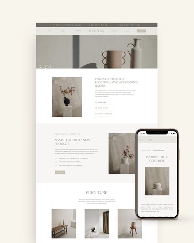 Showit Shop Template for Interior Designers