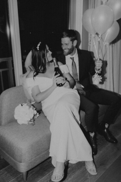 fun wedding photos on a boat