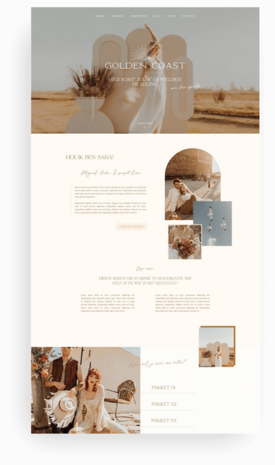 Boho Showit website template voor fotografen