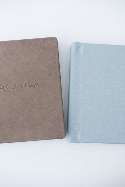 Leather cover heirloom wedding albums