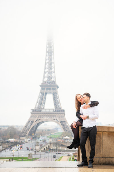Paris photoshoot for a romantic get away for Geraldine & Marign