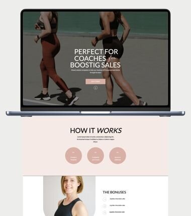 Sales Page Template for Health professionals & fitness coaches