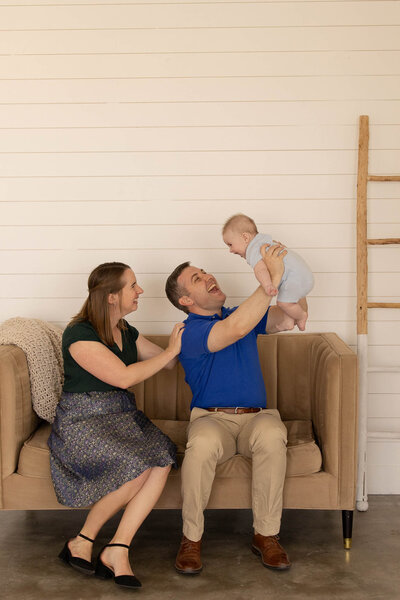 Family playing together during a family session Alexis Dean Photography