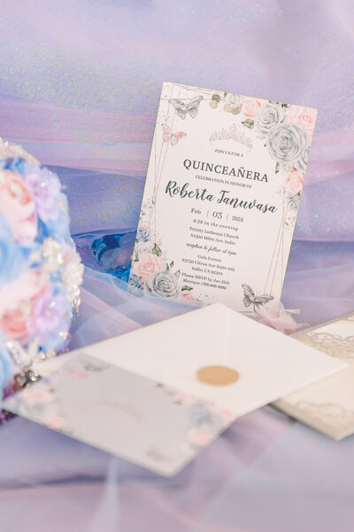 palm springs quinceanera invitation