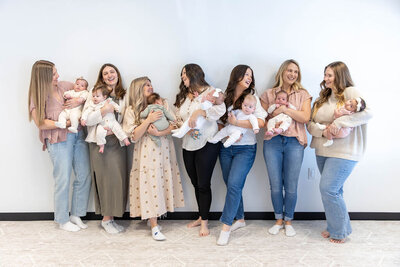 Group of women with their babies