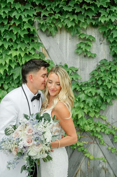 Brides in love on wedding day