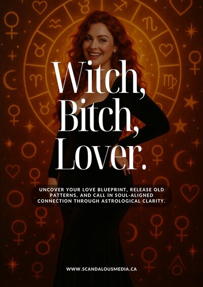 Empowered woman using Witch Bitch Lover to align love and relationships through astrology and AI coaching