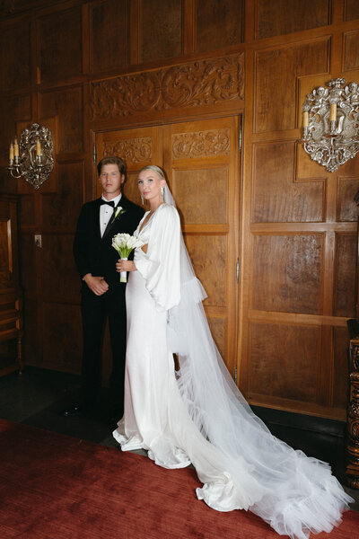luxury mansion elopement photography, high-end elopement photos, romantic intimate moody elopement photography