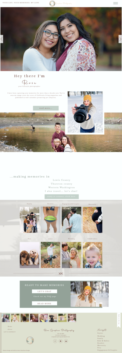 Photography Website - custom build on Showit