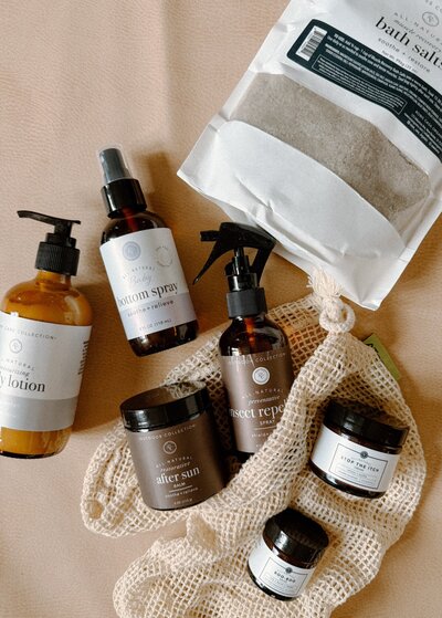 Flatlay of Rowe Casa Organics Products