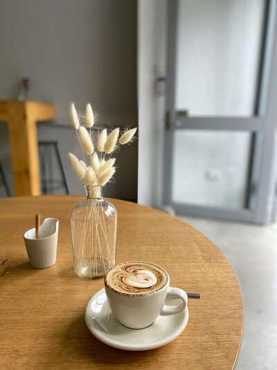 Light bites and snacks displayed on café counter