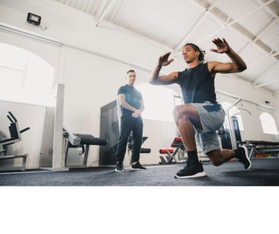 Trainer coaching workout session at a fitness center in Yarmouth, NS
