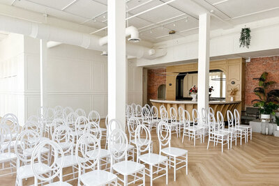 Studios At Vic Park YYC , a chic and elegant wedding venue in downtown Calgary, Alberta. Featured on the Brontë Bride Vendor Guide.