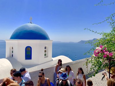Blue Dome in Greece
