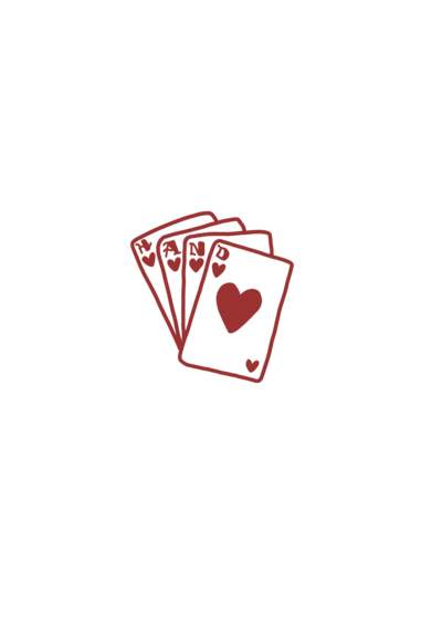 hand of cards red