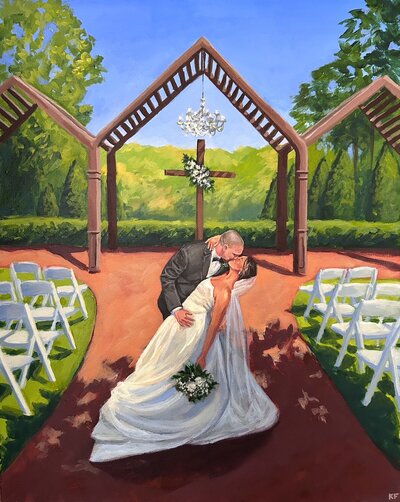 NC Live Painting Wedding Painter