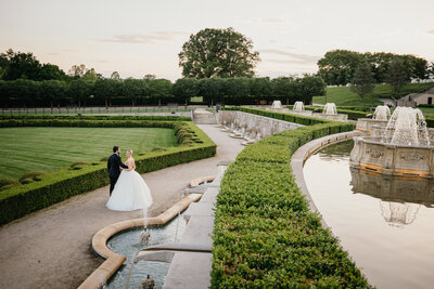 Bride and groom portraits in an open field in Phoenixville, PA.