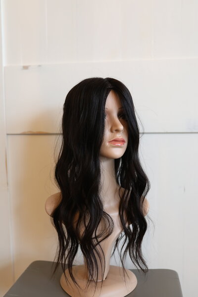 Natural Black Topper Canadian Hair Toppers Calgary JE Salon